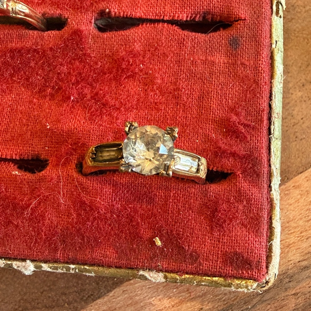 Vintage Gold Filled Sterling engagement Ring - multiple sizes